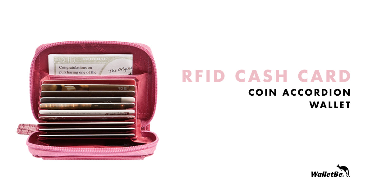 RFID Cash Card Coin Accordion Wallet