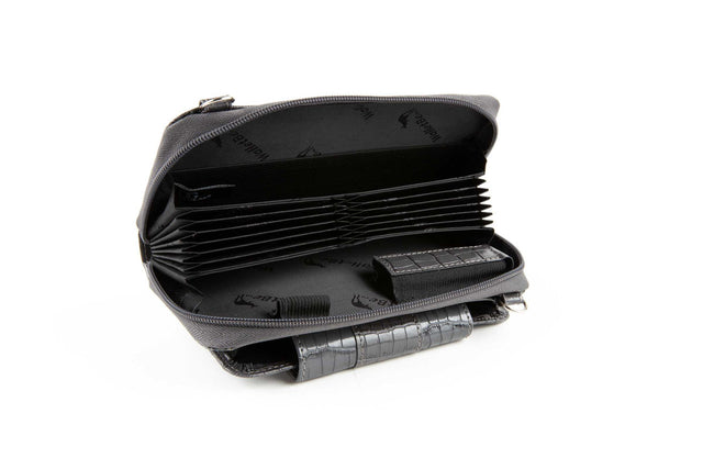 Cell Phone Crossbody Accordion Wallet Purse RFID (Croco)