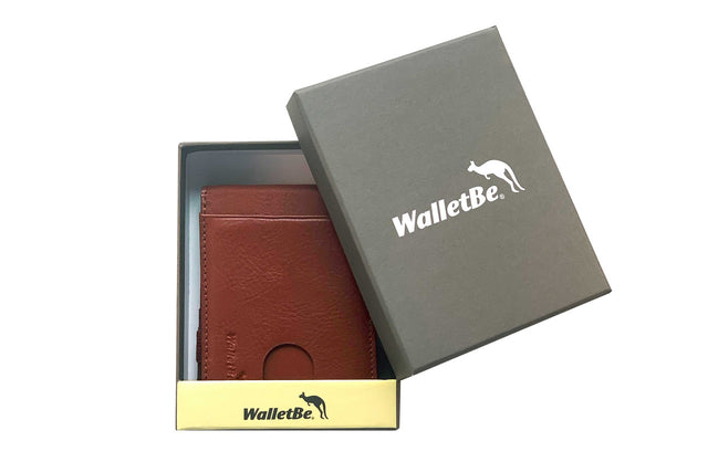Pocket Leather RFID Wallet w/Outer ID Whiskey