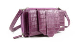 Cell Phone Crossbody Accordion Wallet Purse RFID (Croco)
