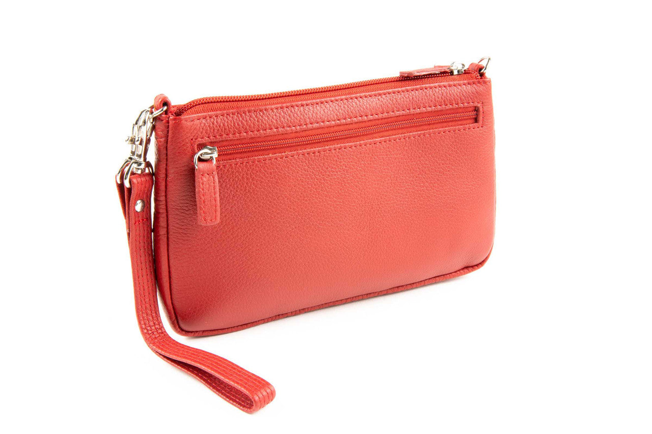 Crossbody Leather RFID Mini Purse w/ Accordion