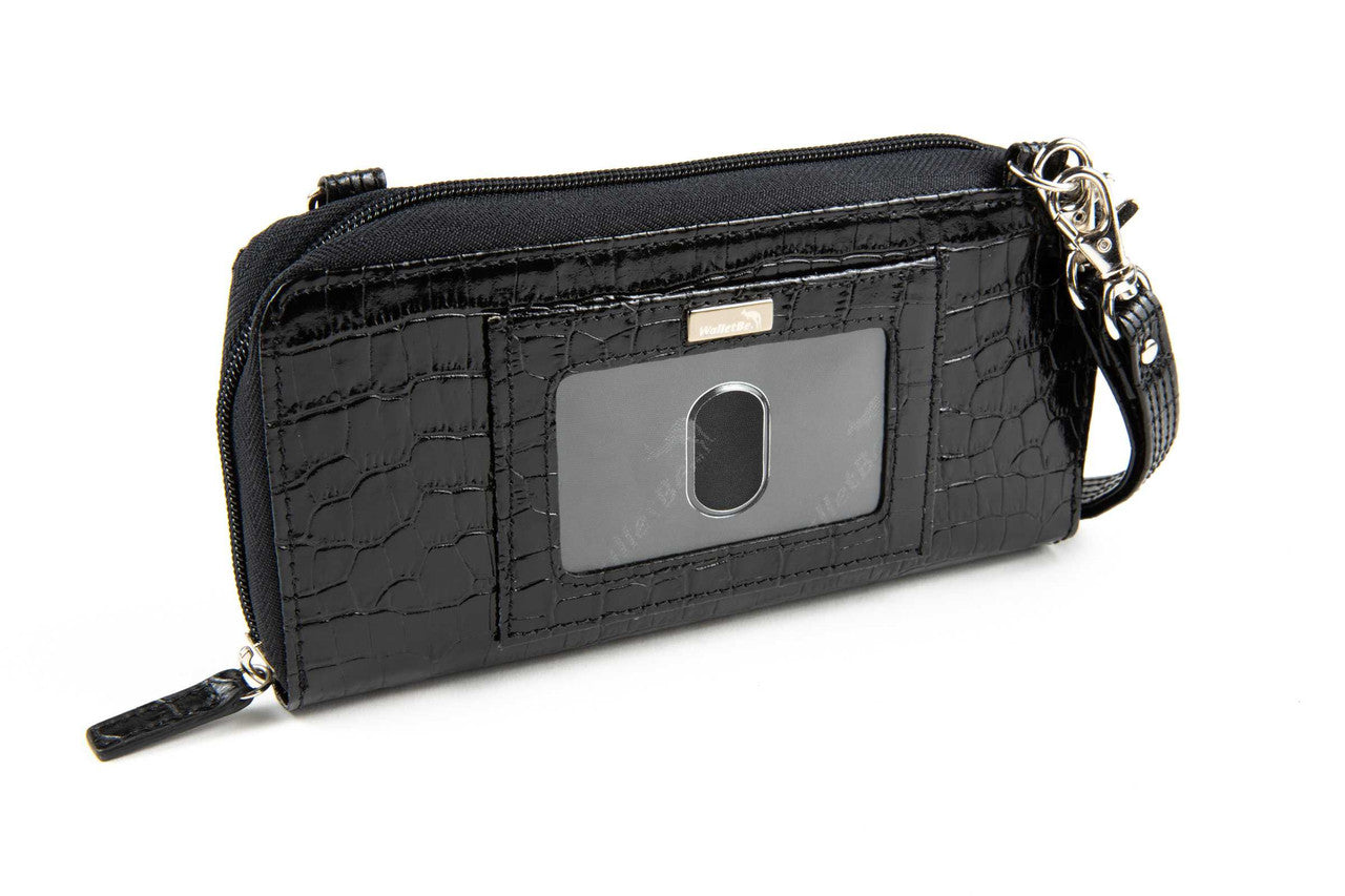 折りたたみ財布 you a use Wonder wallet (Croc black) ☆you a use☆ Wonder wallet (Croc black) (you a use
