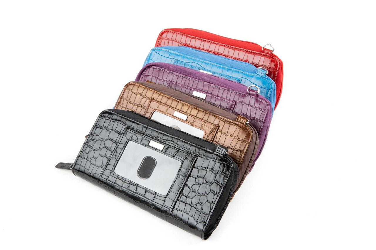 Original Crocodile Leather Wallet Small Rfid Blocking Full-grain