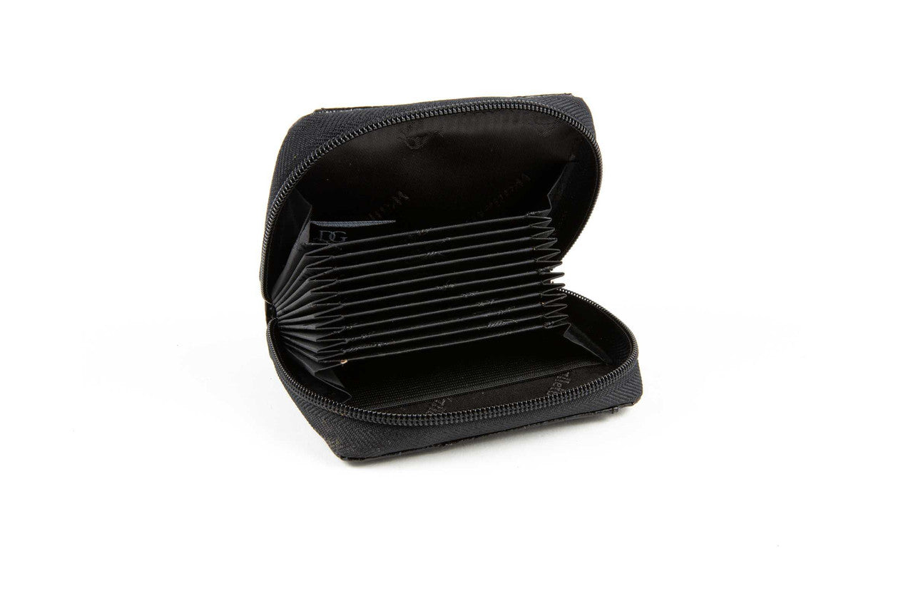 Cash Card Coin Accordion RFID Leather Clutch Wallet (Croco) – WalletBe